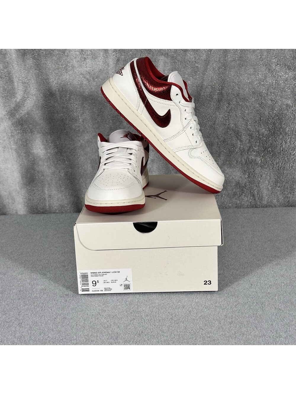 Nike Women’s Sz. US 9.5 UK 7 Air Jordan 1 Low SE "Ruby" (Style Code: HJ9338-106)